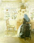 Anna Ancher solskin i stuen USA oil painting artist